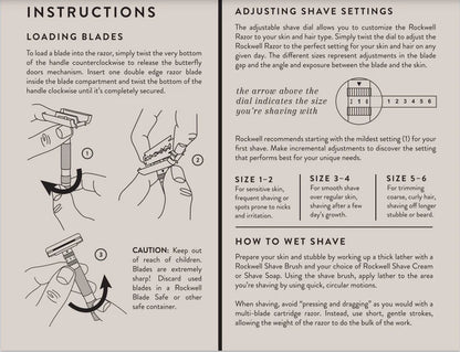 ROCKWELL T2 MAQUINA DE AFEITAR DOBLE HOJA AJUSTABLE-CROMO