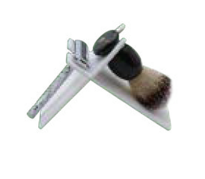 STILETTO  SOPORTE PARA BROCHA Y MAQUINA DE AFEITAR EN X-blanco