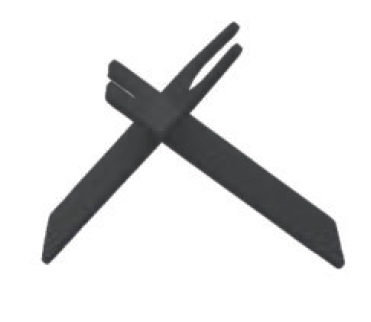 STILETTO  SOPORTE PARA BROCHA Y MAQUINA DE AFEITAR EN X-negro