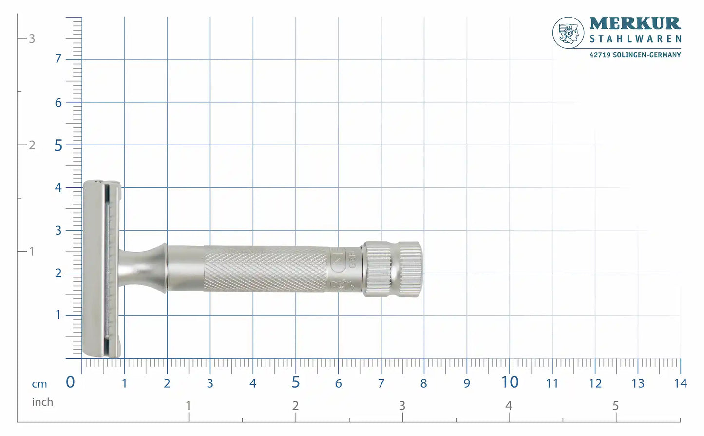 MERKUR 34C MAQUINA DE AFEITAR DOBLE HOJA-34002 CROMO SATINADO