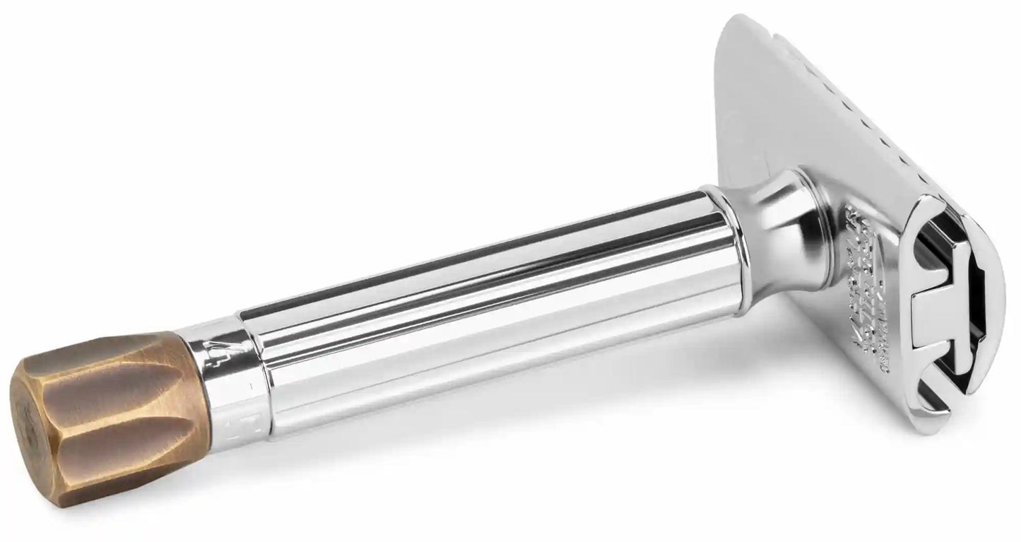 MERKUR PROGRESS 500 MAQUINA DE AFEITAR DOBLE HOJA-AJUSTABLE MANGO CORTO-500105