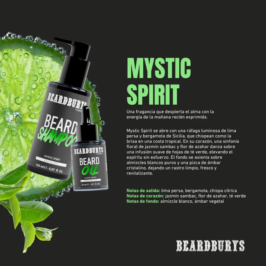 BEARDBURYS SHAMPOO ENERGIZANTE PARA LA BARBA MYSTIC SPIRIT