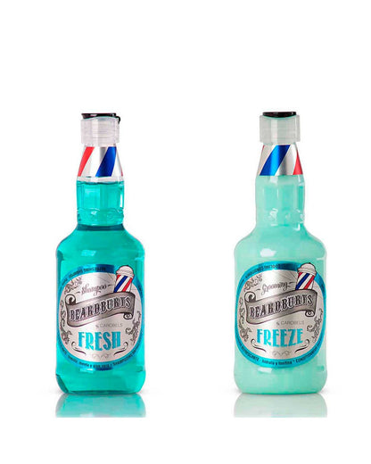 PACK BEARDBURYS SHAMPOO FRESH ACONDICIONADOR FREEZE PARA EL CABELLO