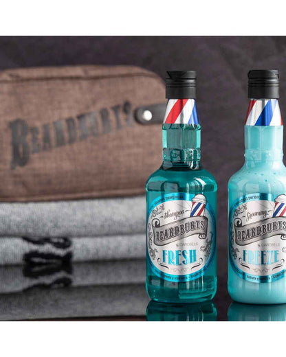 PACK BEARDBURYS SHAMPOO FRESH ACONDICIONADOR FREEZE PARA EL CABELLO