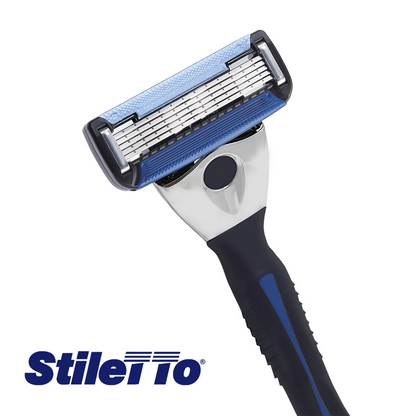 STILETTO® KIT DE AFEITADO DE 5 HOJAS CON HOJA TRIMMER POSTERIOR