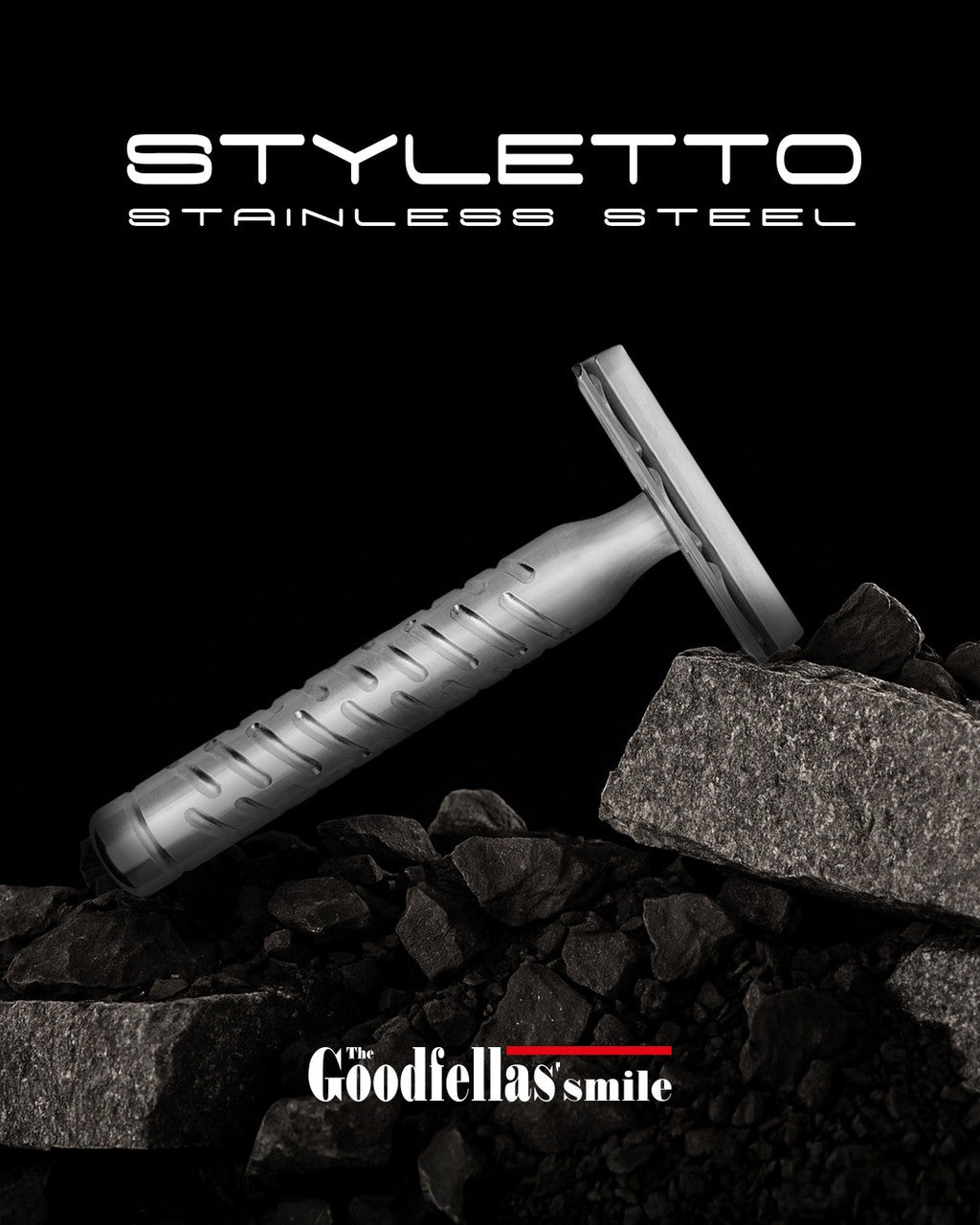 GOODFELLAS STYLETTO V2 MAQUINA DE AFEITAR DE ACERO INOXIDABLE DE 3 PIEZAS