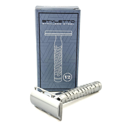 GOODFELLAS STYLETTO V2 MAQUINA DE AFEITAR DE ACERO INOXIDABLE DE 3 PIEZAS