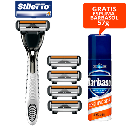 STILETTO® KIT DE AFEITAR DE 4 HOJAS
