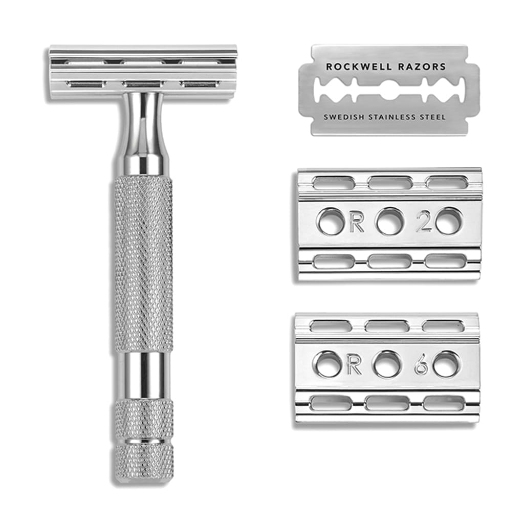 ROCKWELL MAQUINA DE AFEITAR DOBLE HOJA 6C-WHITE CHROME