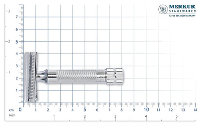 MERKUR 37C MAQUINA DE AFEITAR DOBLE HOJA CABEZAL INCLINADO-37001