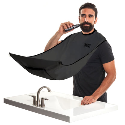 BEARD BIB, CAPA PARA BARBA, COLOR NEGRO