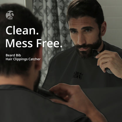 BEARD BIB, CAPA PARA BARBA, COLOR NEGRO
