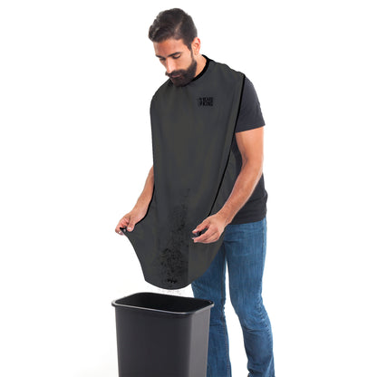 BEARD BIB, CAPA PARA BARBA, COLOR NEGRO
