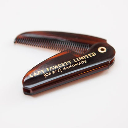 CAPTAIN FAWCETT'S SET CERA PARA BIGOTE SANDALWOOD CON PEINETA PLEGABLE