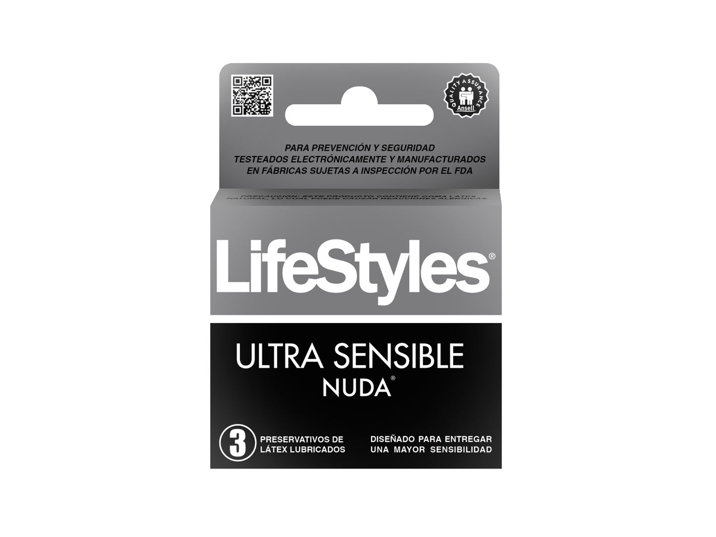 LIFESTYLES ULTRA SENSIBLE NUDA- 3 UNIDADES
