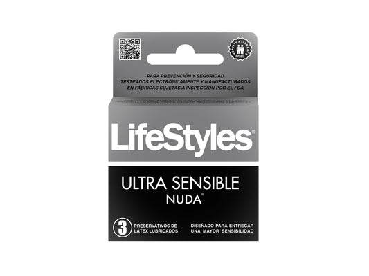 LIFESTYLES ULTRA SENSIBLE NUDA- 3 UNIDADES