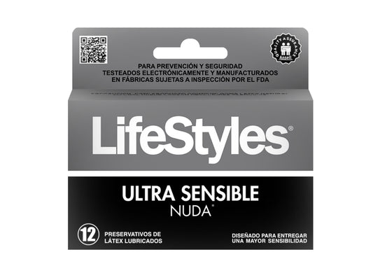 LIFESTYLES ULTRA SENSIBLE NUDA-12 UNIDADES