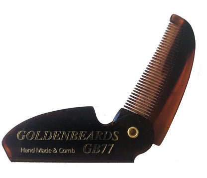 GOLDEN BEARDS SET CERA ORGANICA PARA BIGOTES 15 ml. Y PEINETA PLEGABLE