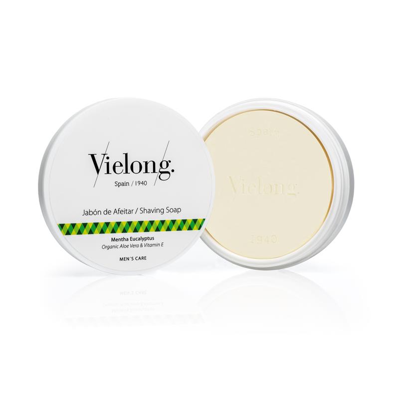 VIELONG  JABON DE AFEITAR EN BARRA FRAGANCIA MENTA EUCALIPTUS 100 grs