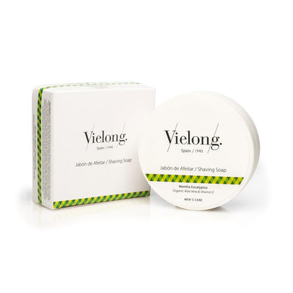 VIELONG  JABON DE AFEITAR EN BARRA FRAGANCIA MENTA EUCALIPTUS 100 grs