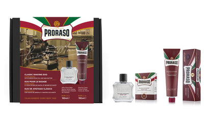 ESTUCHE DE REGALO AFEITADO PRORASO LINEA BARBAS DURAS
